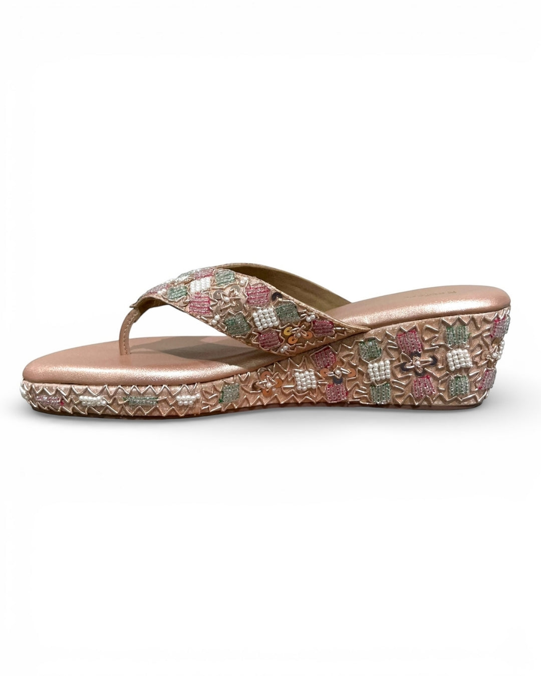 Embellished Ethnic Wedge Sandals