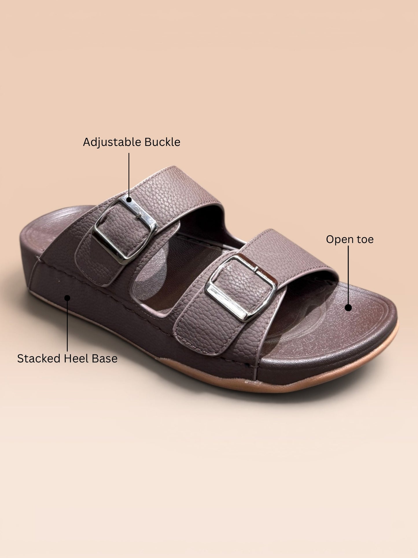 Men Dual Buckle Sandals