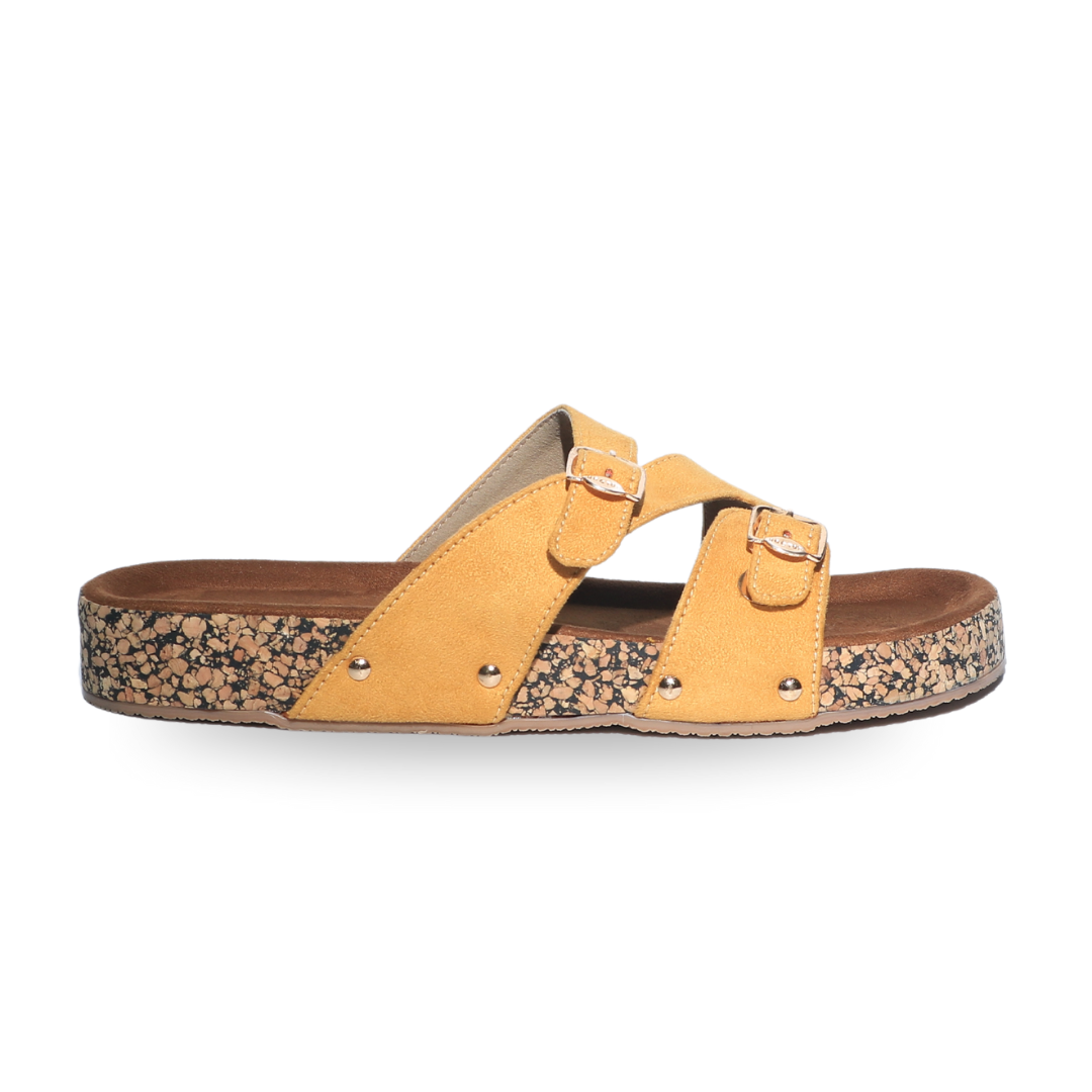 Camel Double Cross Strap Slides