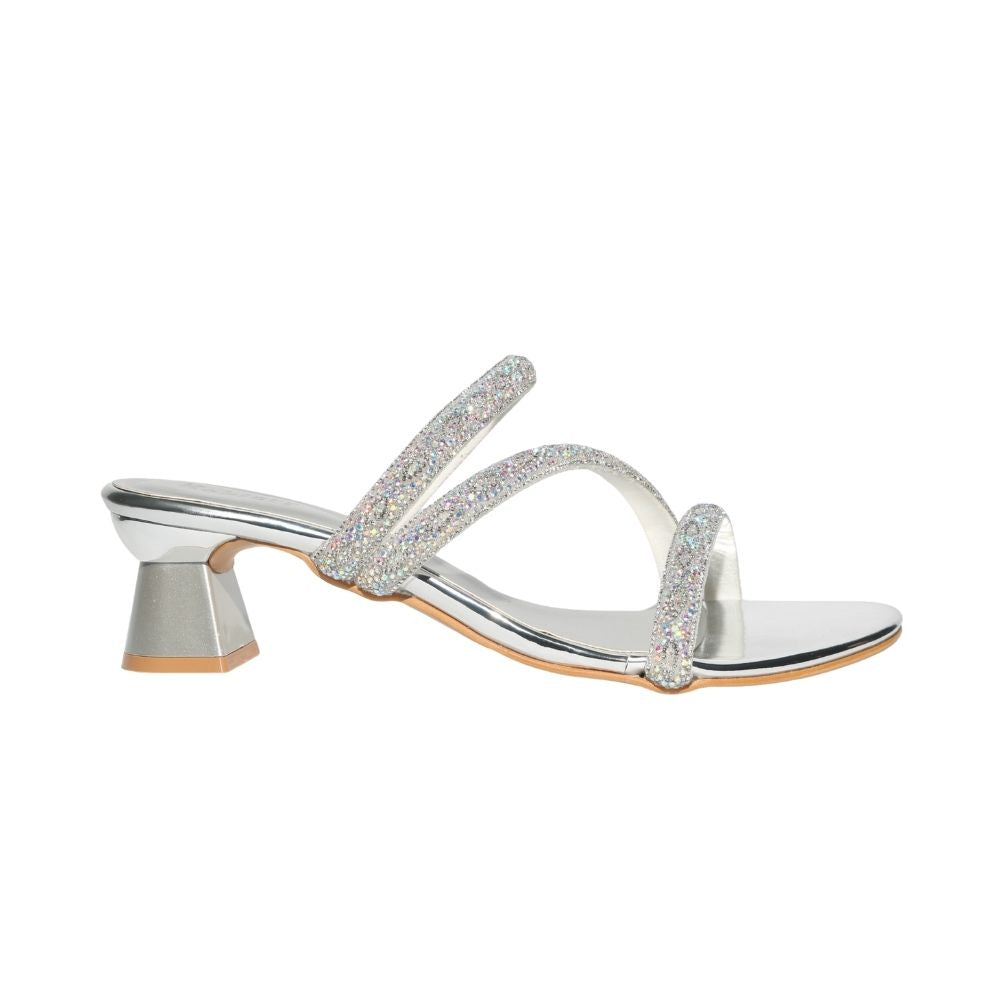 Silver Studded Heels