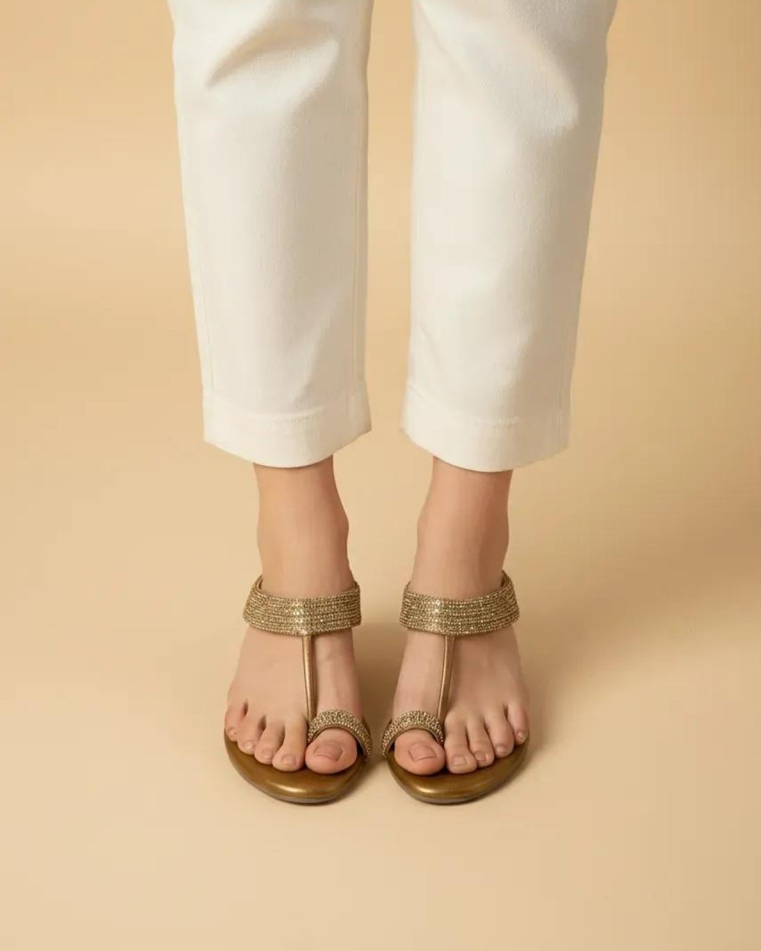Antique Embellished Slip-on Sandals