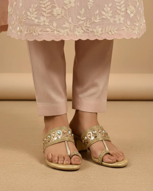 Embellished Toe-Ring Sandals
