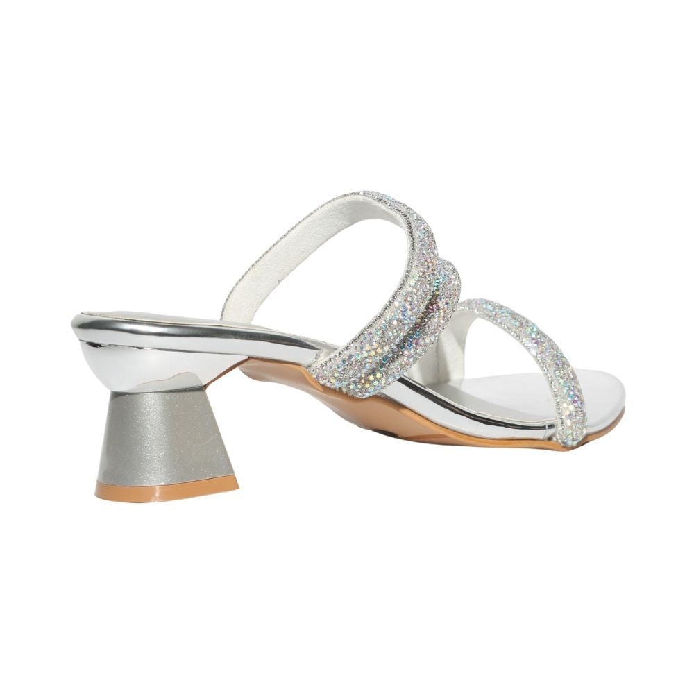 Silver Studded Heels