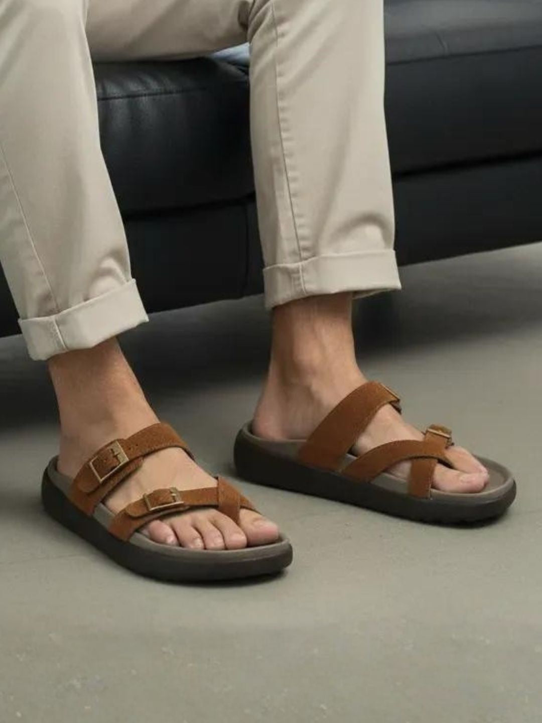 Men's Tan Casual Sandals