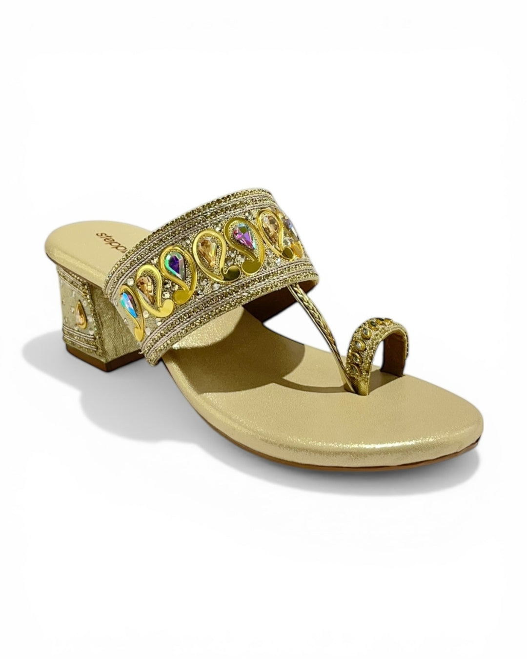 Embellished Toe-Ring Sandals
