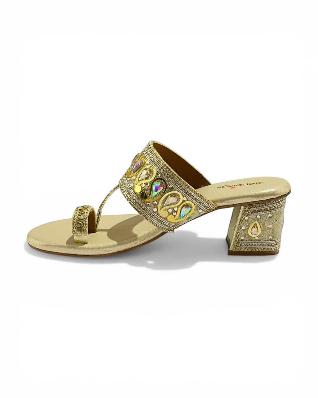 Embellished Toe-Ring Sandals