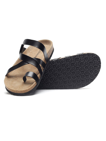 NietZ Men's Multi-Strap Sandals (Black)