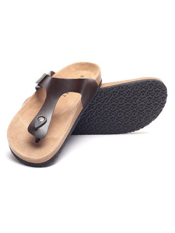 Nivera Men's Leather Thong Sandals (Royal Oak)