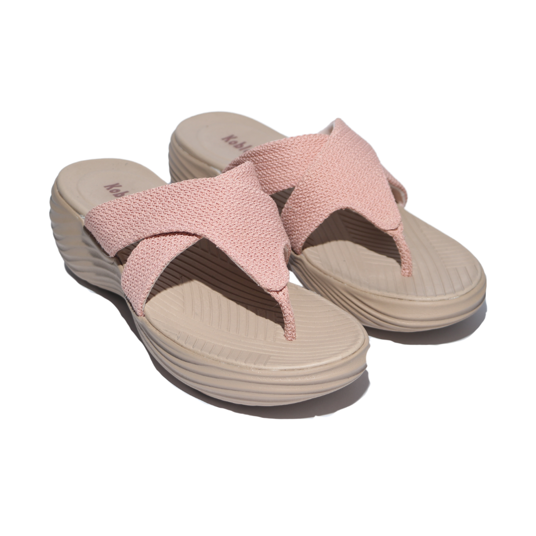 Blush Casual Sandal Wedges