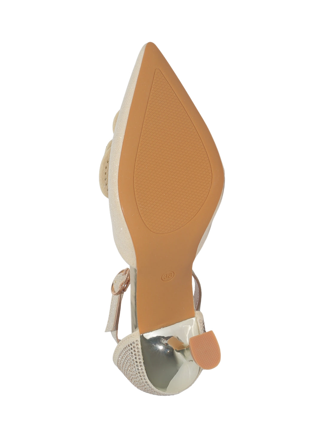 Gold Glittery Butterfly Heels