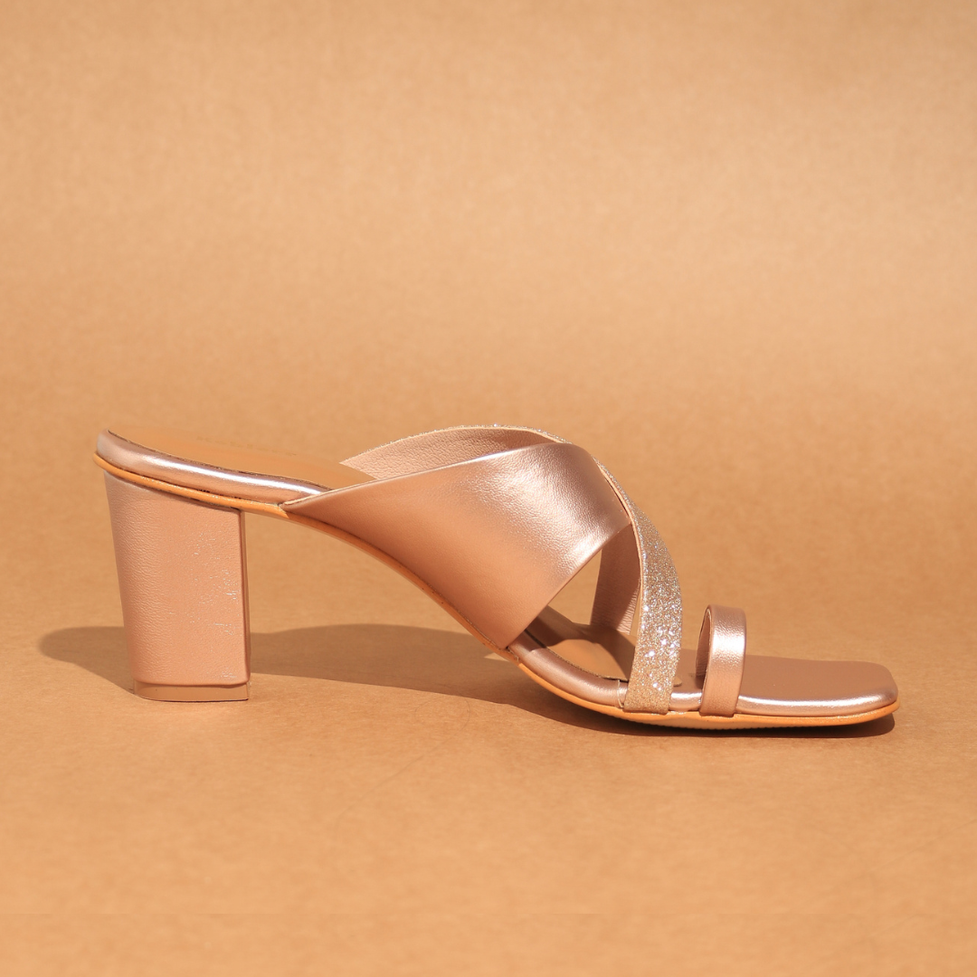 Shimmer Strap Heel