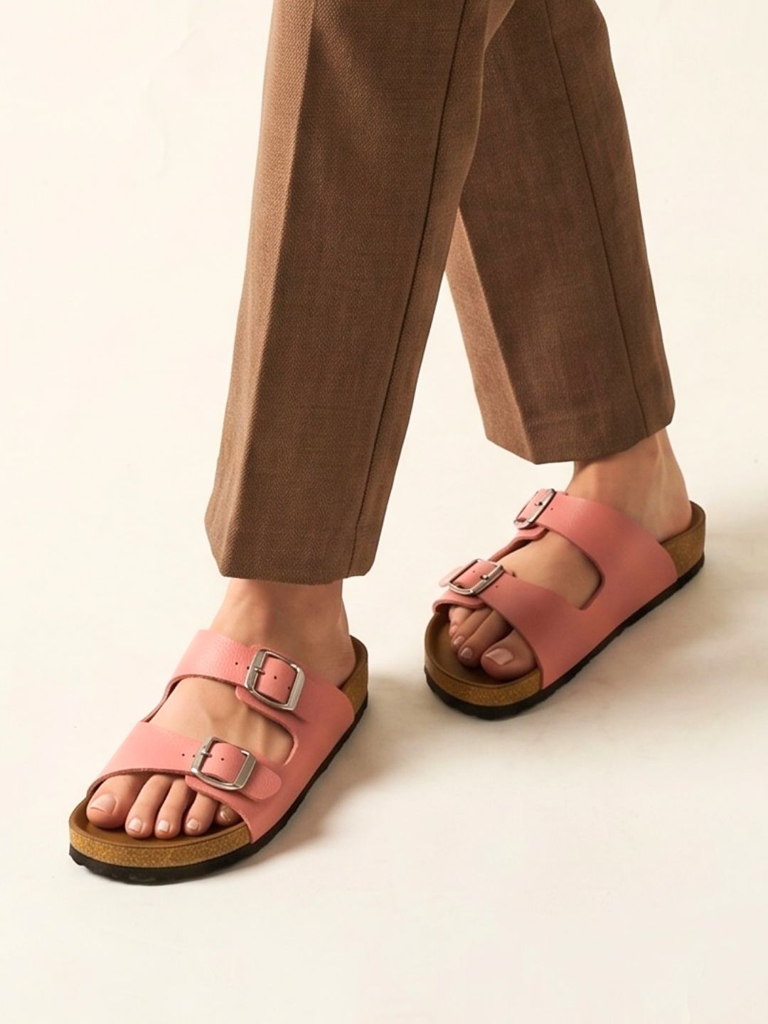 Pink Double buckle Sandals