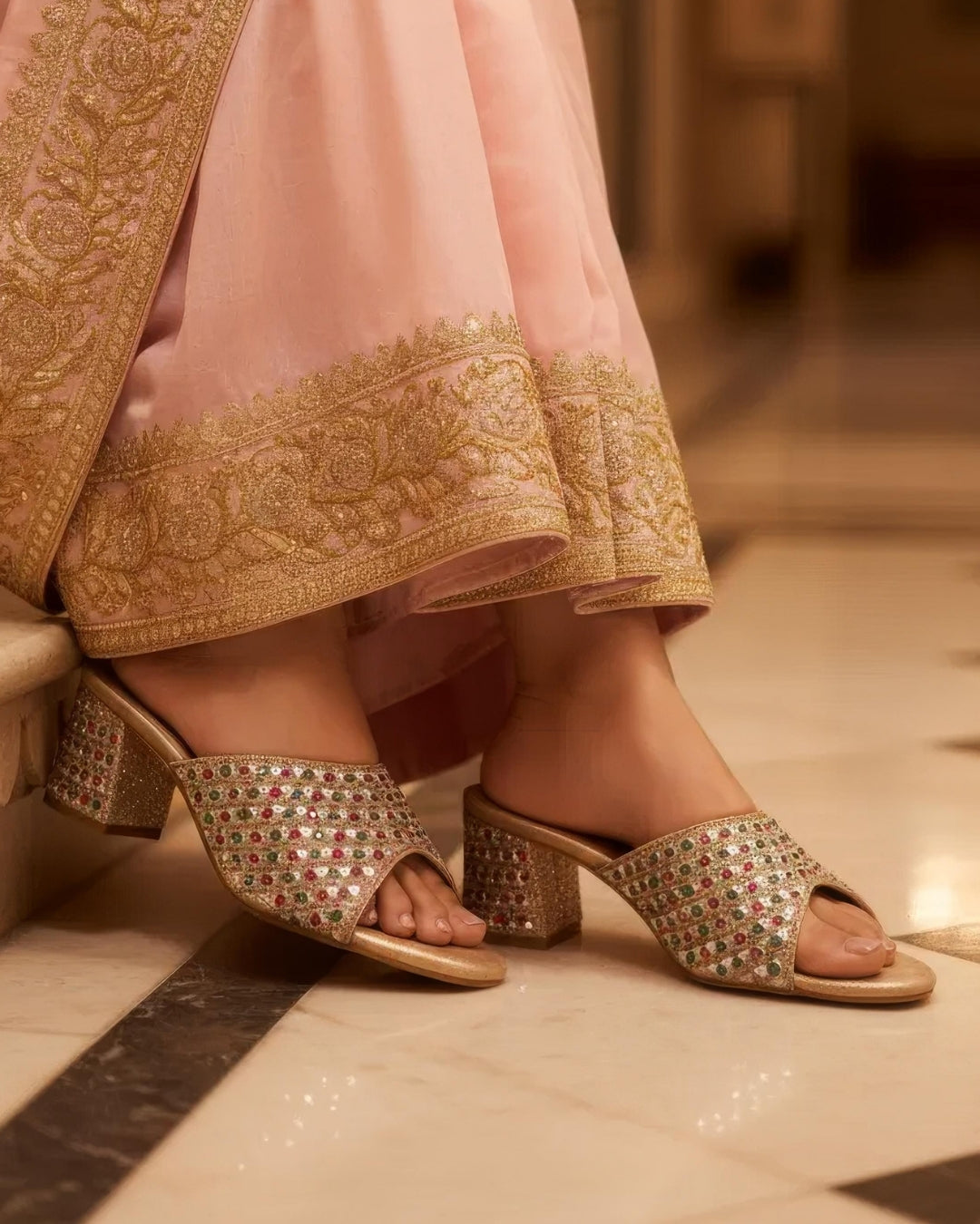 Embellished Slip-on Sandals
