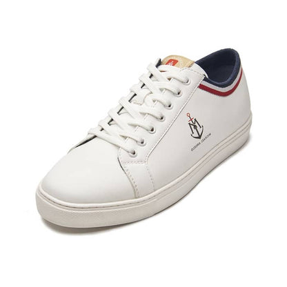 Men’s White Lace-Up Sneakers
