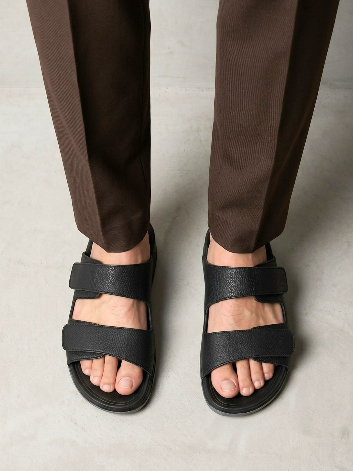 Men's Dual Strap Velcro Sandals