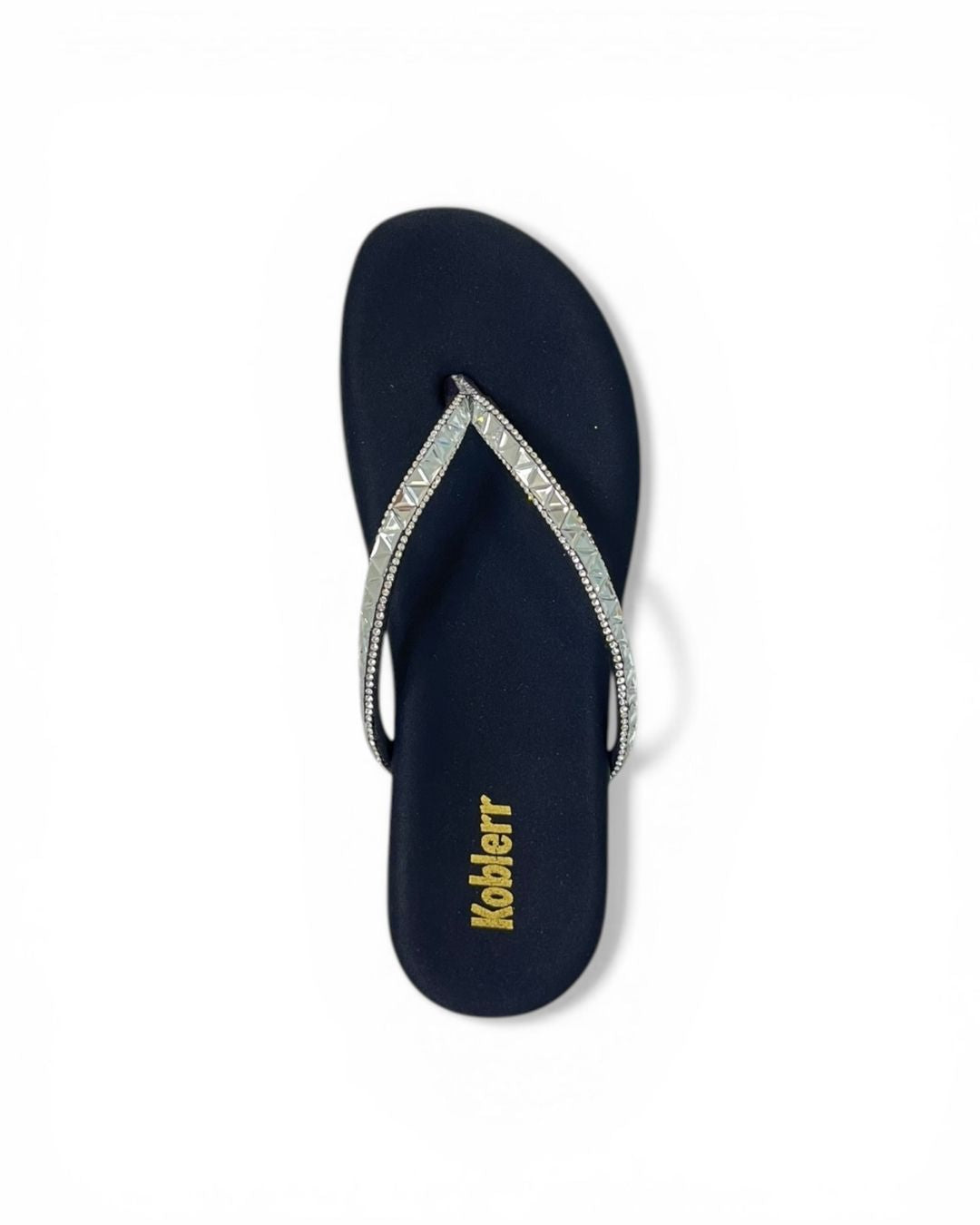 Black Embellished Comfort Sandals
