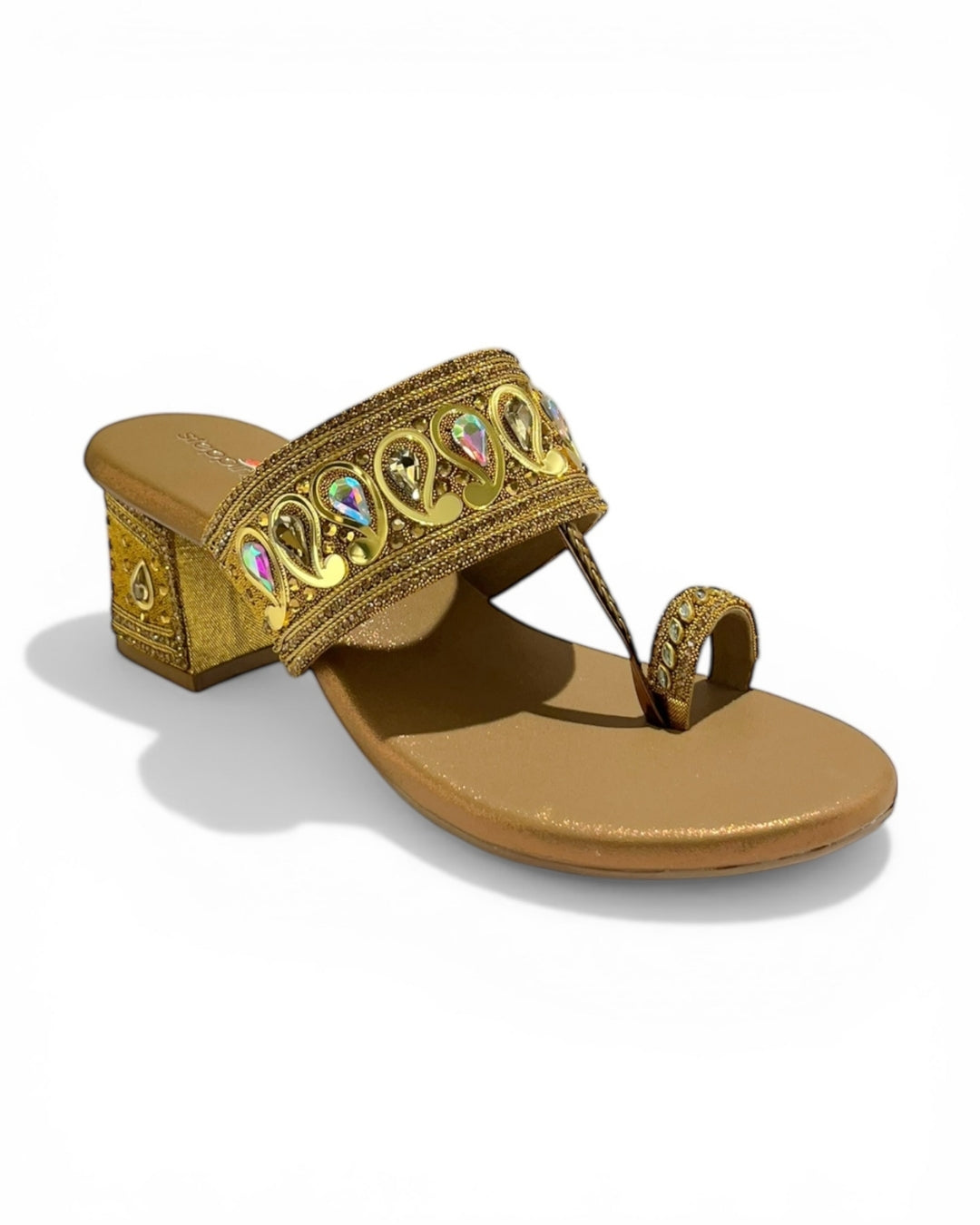 Embellished Toe-Ring Sandals