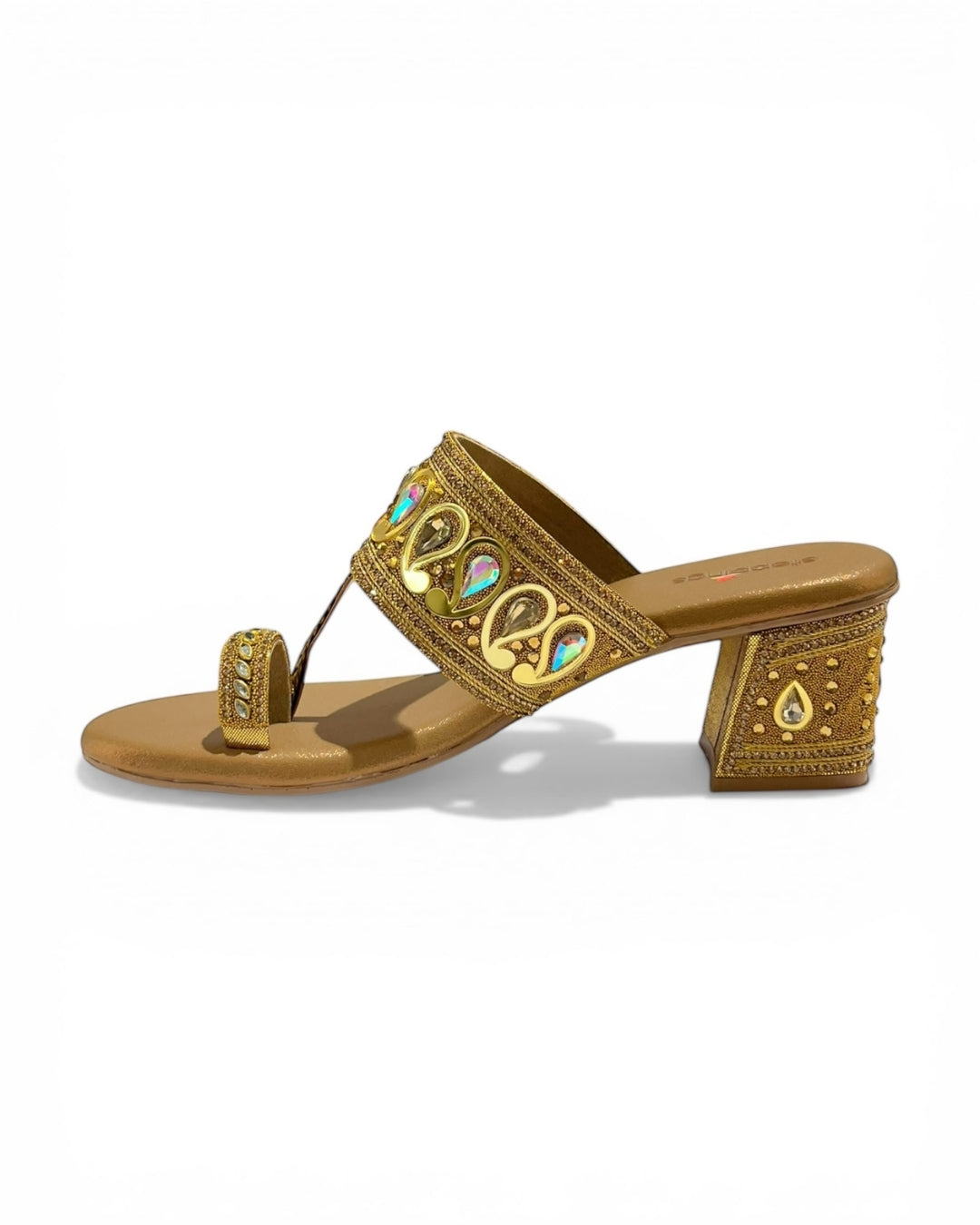 Embellished Toe-Ring Sandals