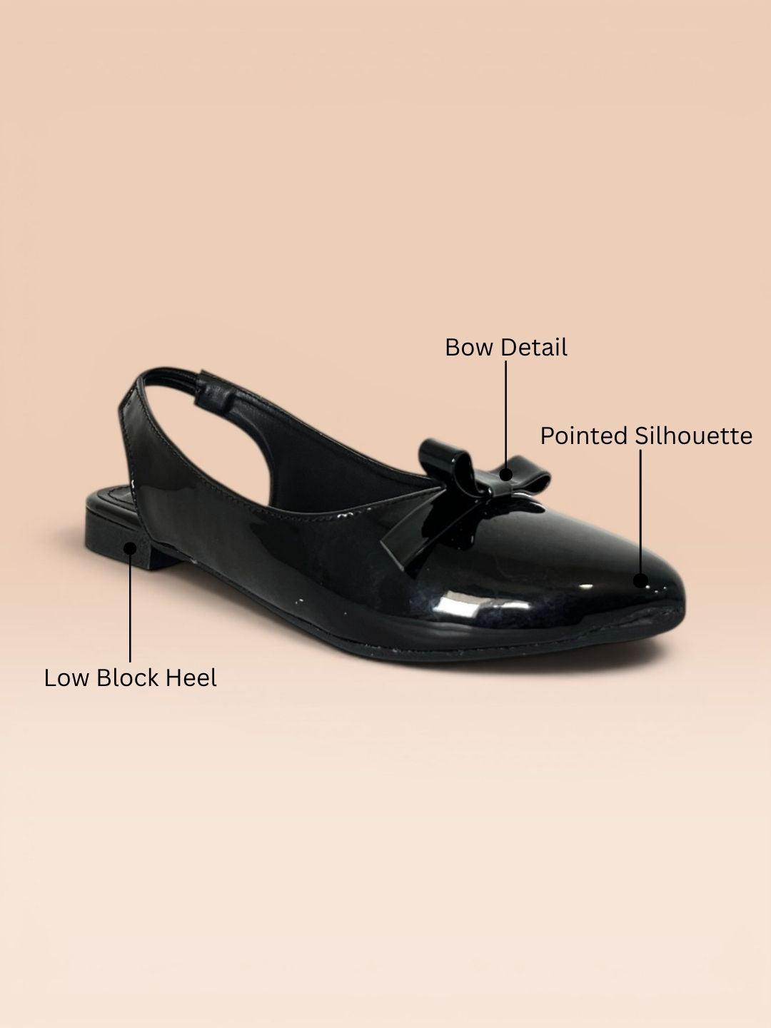 Black Slinglack Mules