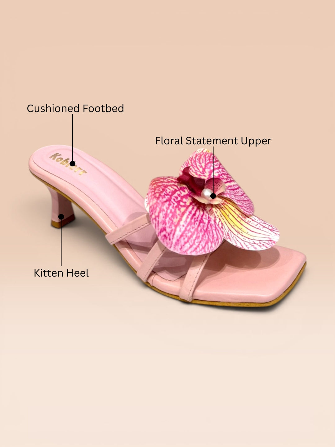 Rose Orchid Kitten Heels