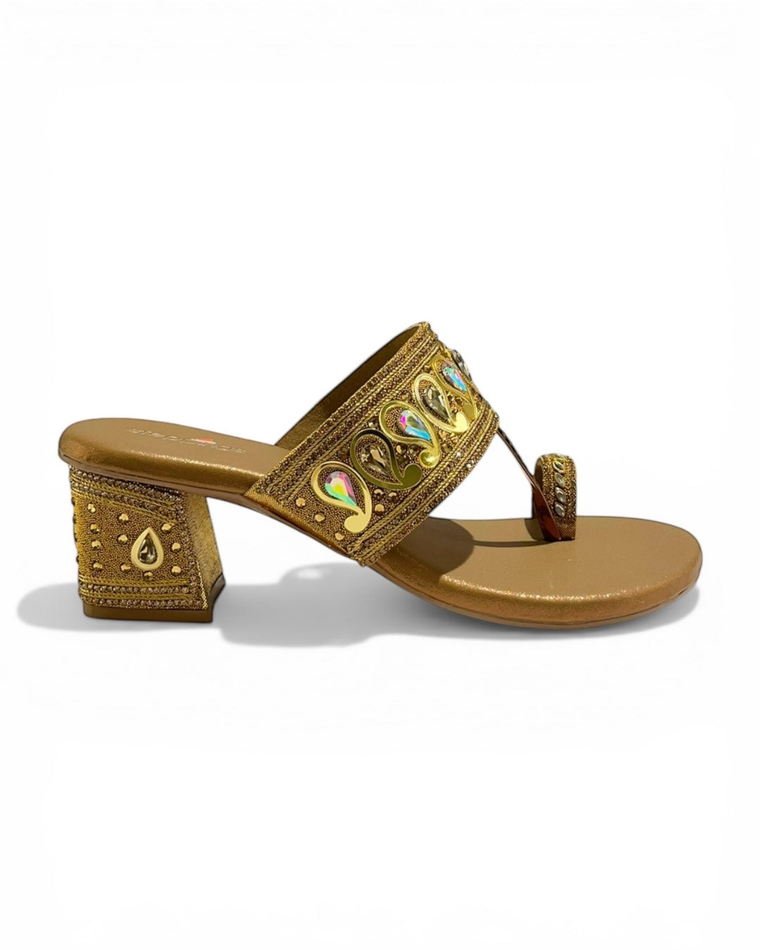 Embellished Toe-Ring Sandals