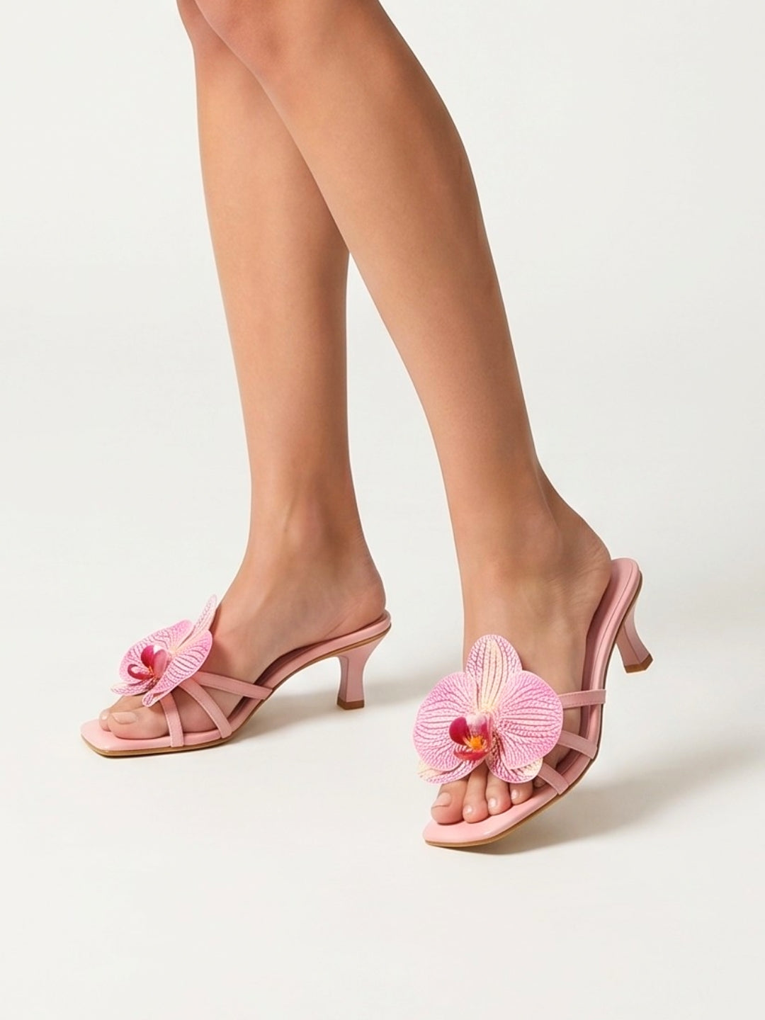 Rose Orchid Kitten Heels