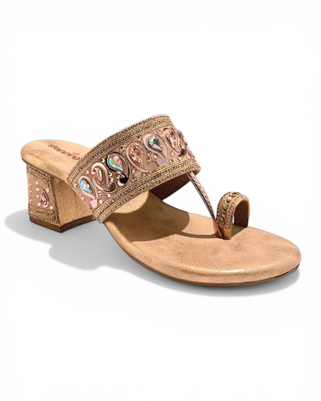 Embellished Toe-Ring Sandals