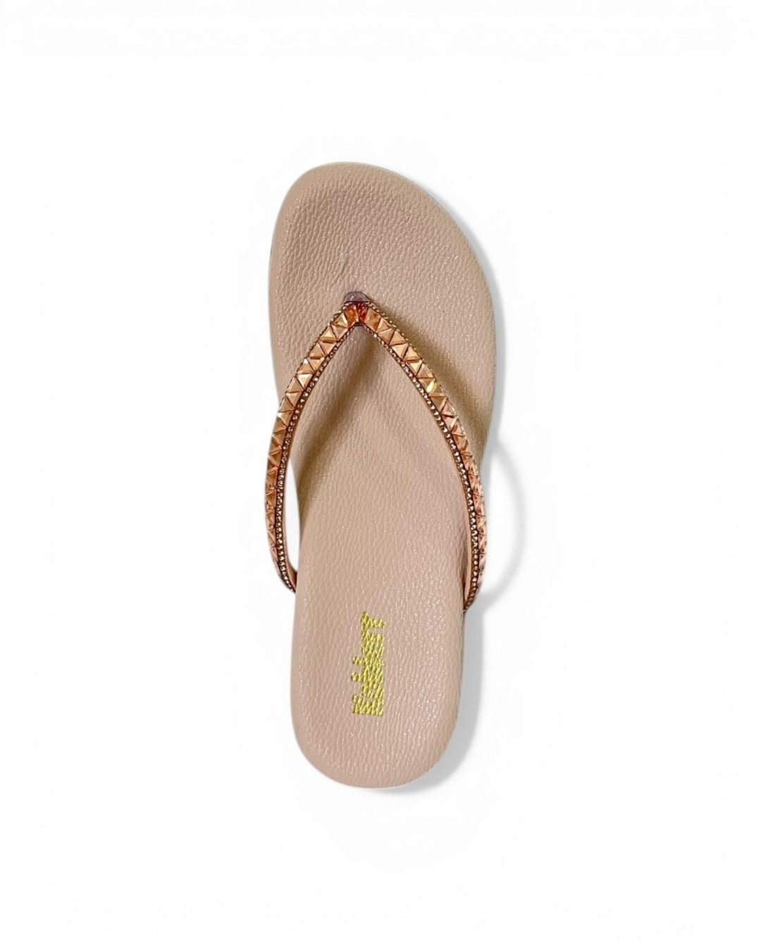 Peach Embellished Comfort Sandals