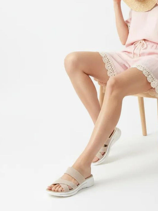 Pink Textured Comfy Slides