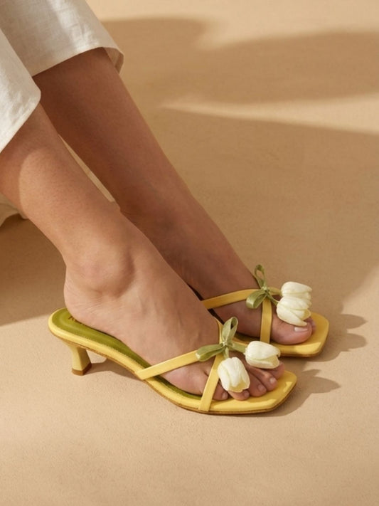 Yellow Tulip Heels