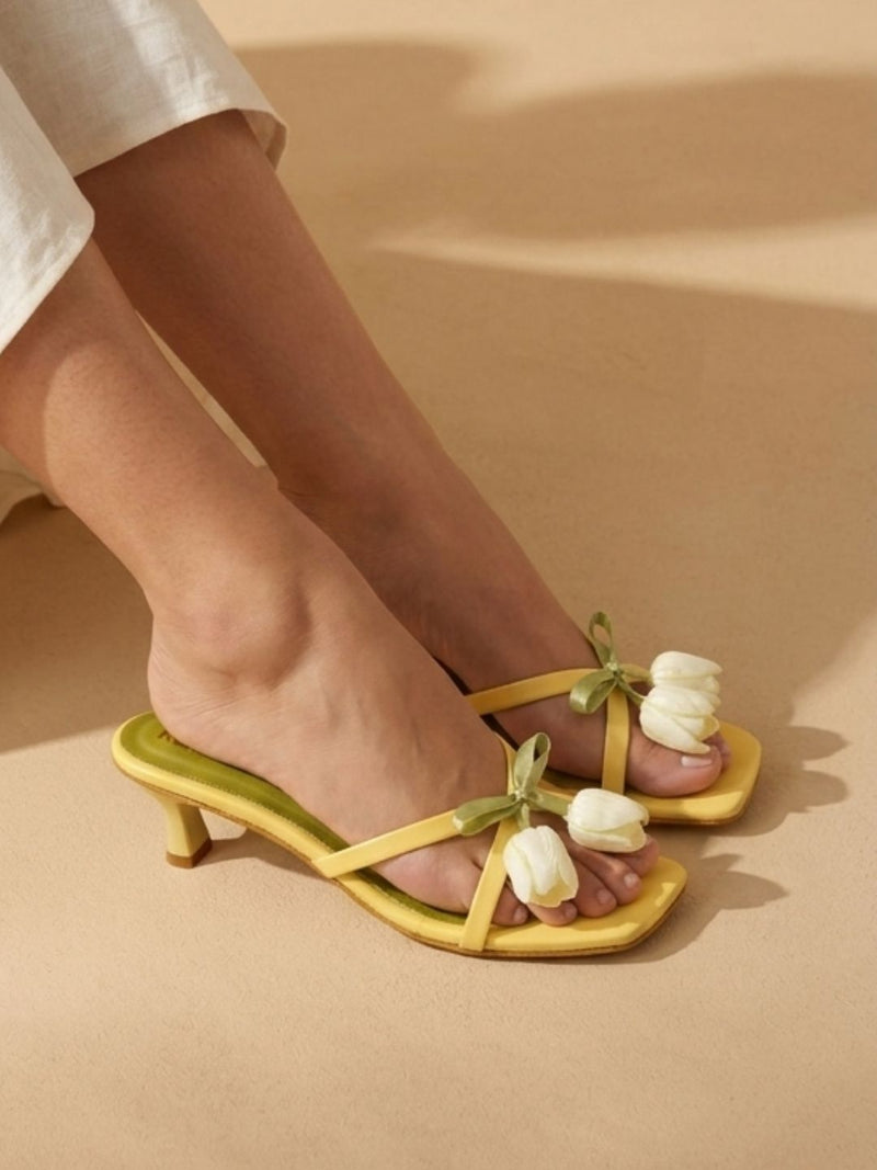 Yellow Tulip Heels