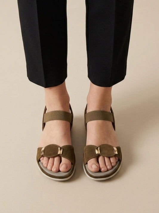Olive Buckle Comfort Sandals