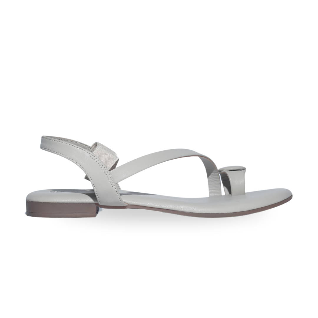 White Toe-Ring Sandals