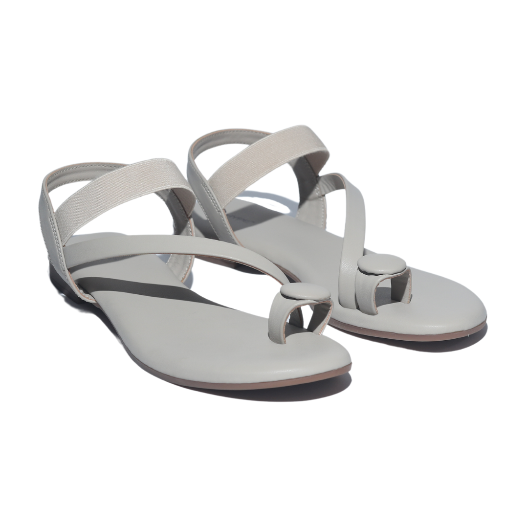 White Toe-Ring Sandals