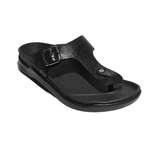 Men's T-Strap  Sandals in Black