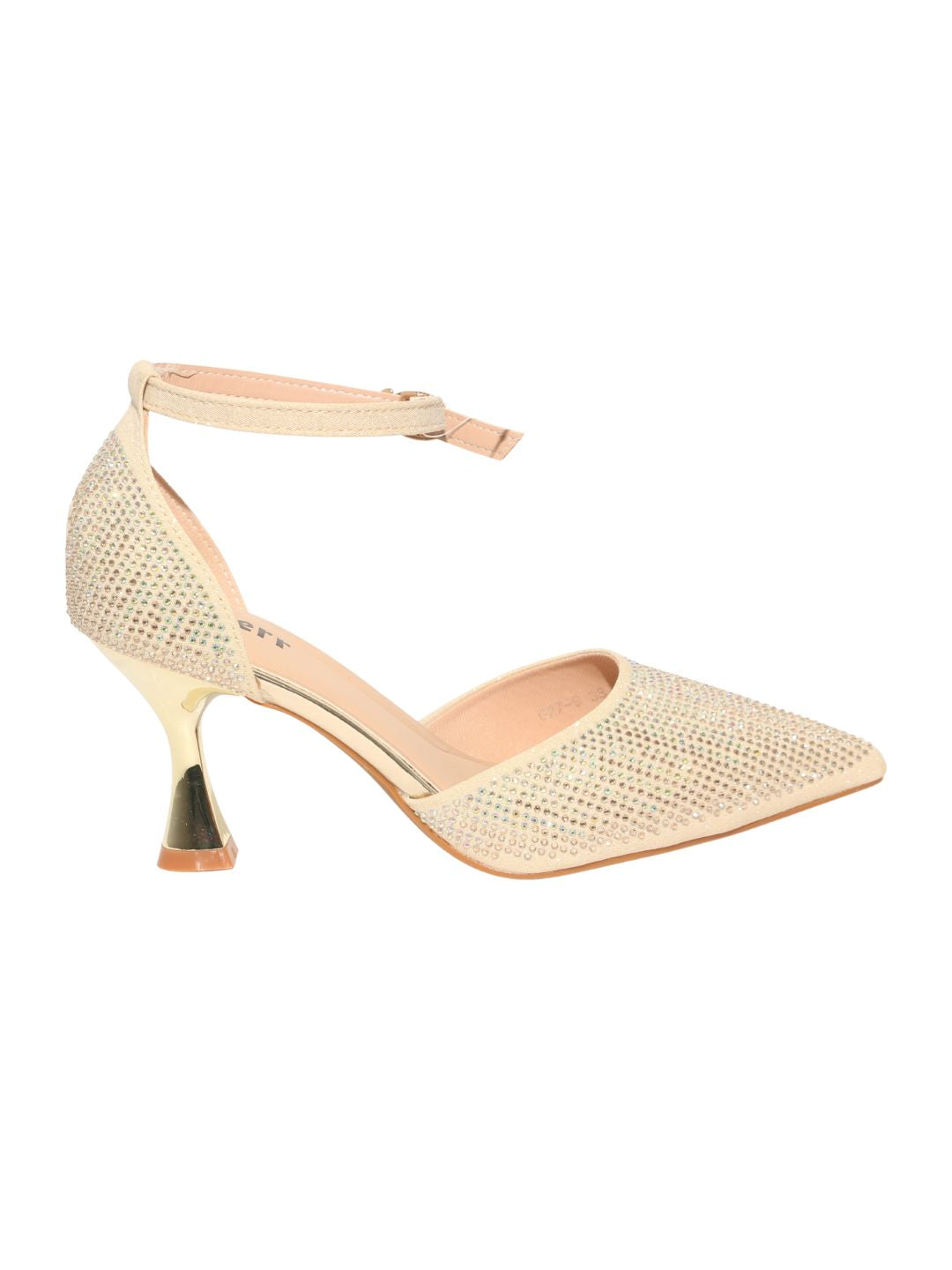 Gold Embellished Party Heels