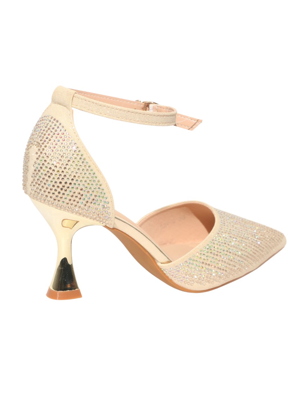 Gold Embellished Party Heels