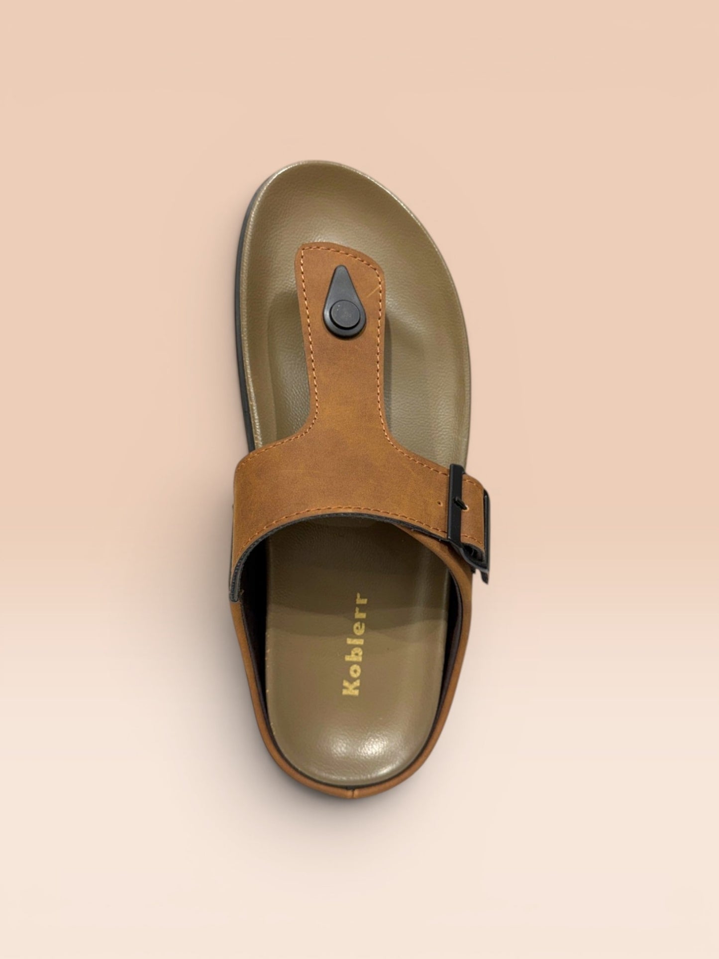 Men T-Strap Buckle Sandals