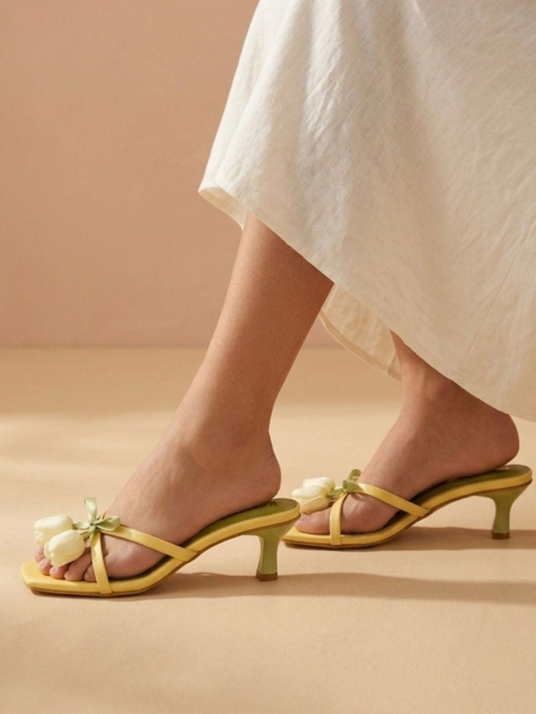 Yellow Tulip Heels