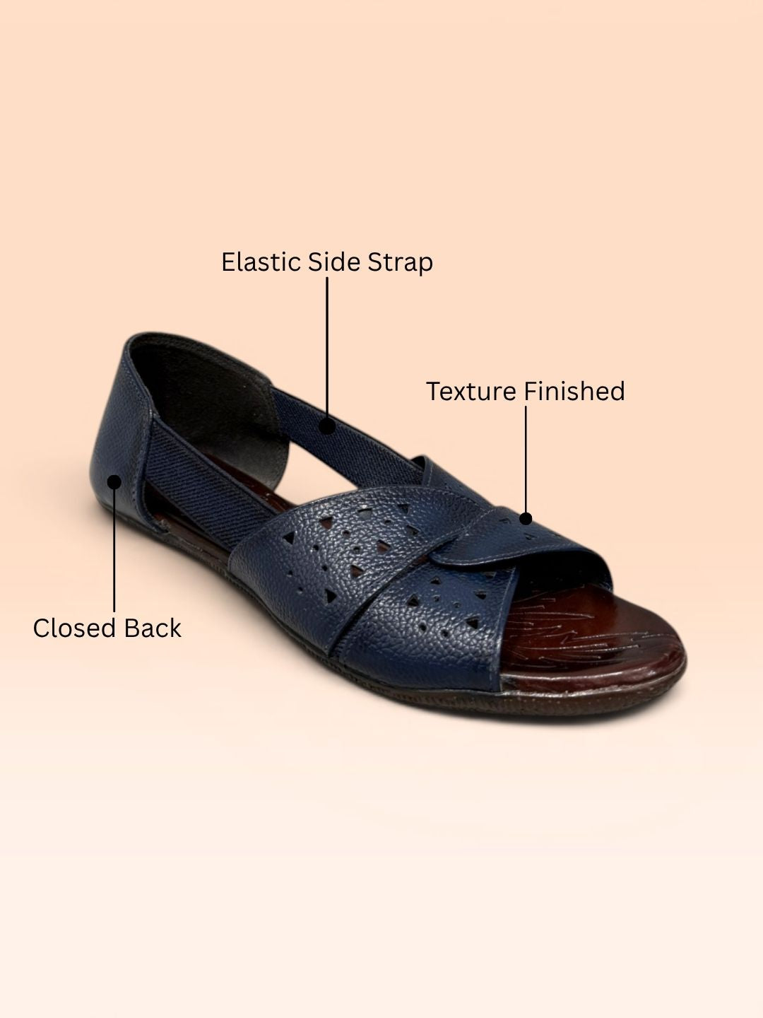 Blue women Cross strap sandals
