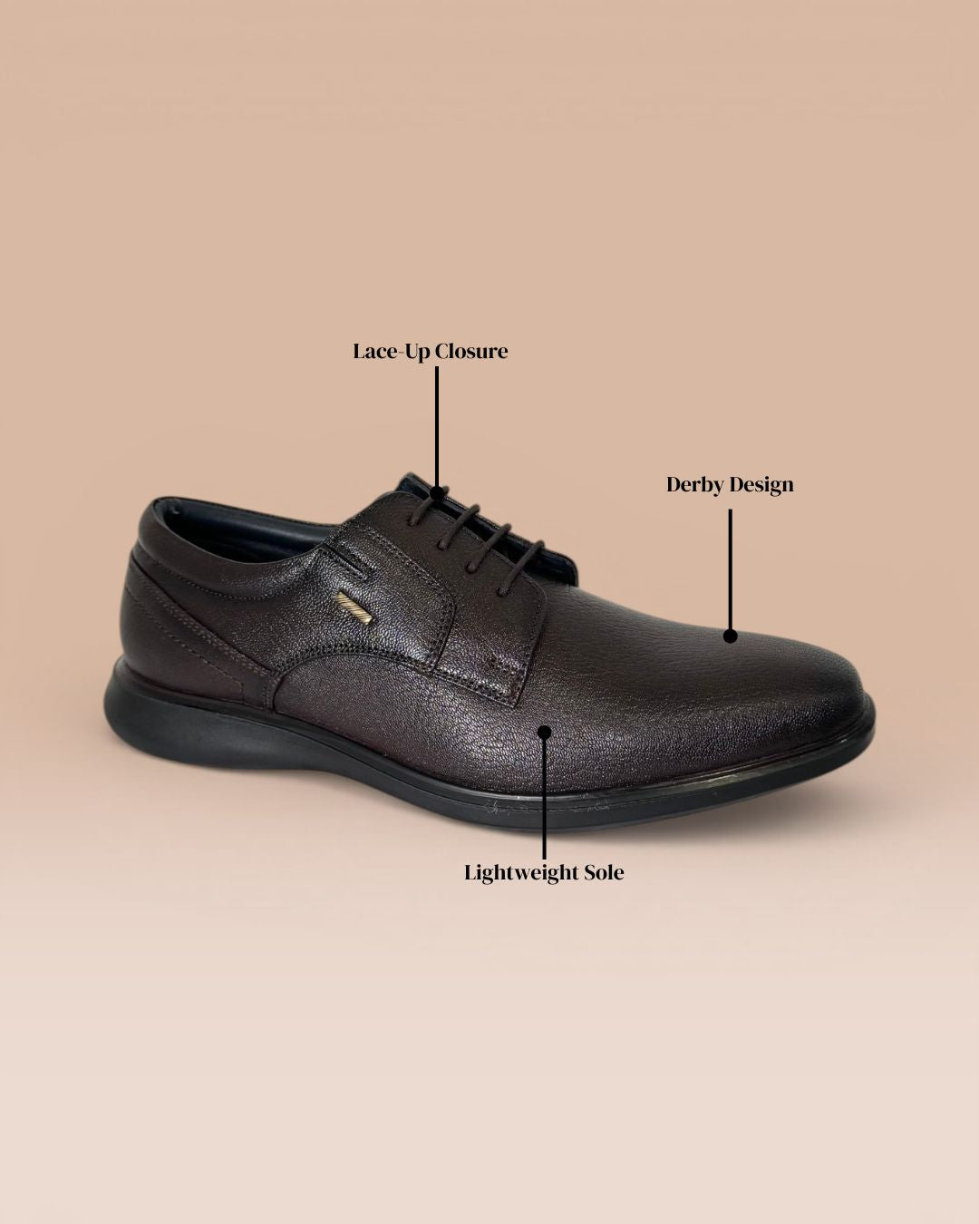 Brown Formal Derby Shoes