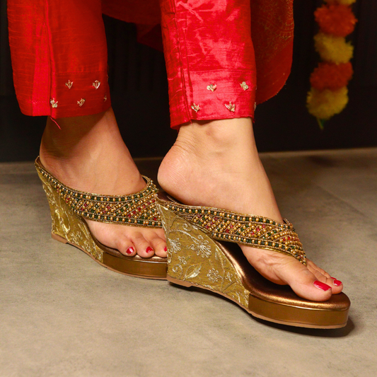 Multicolored Strap Wedges