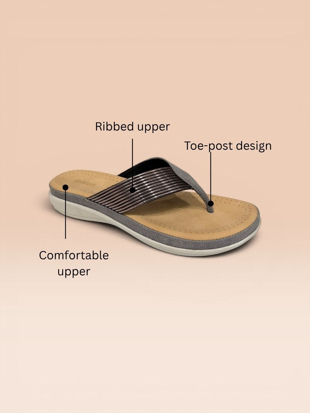 Silver Casual Slippers