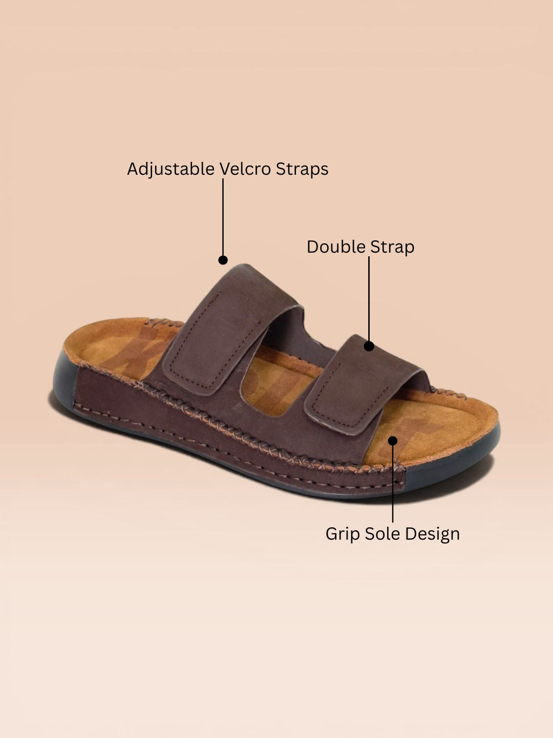 Brown Men Comfort Sandals