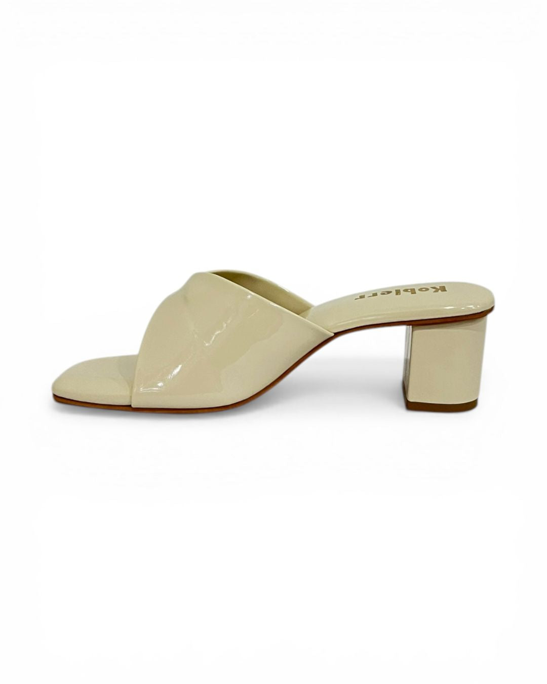 Off White Slip-On Block Heels