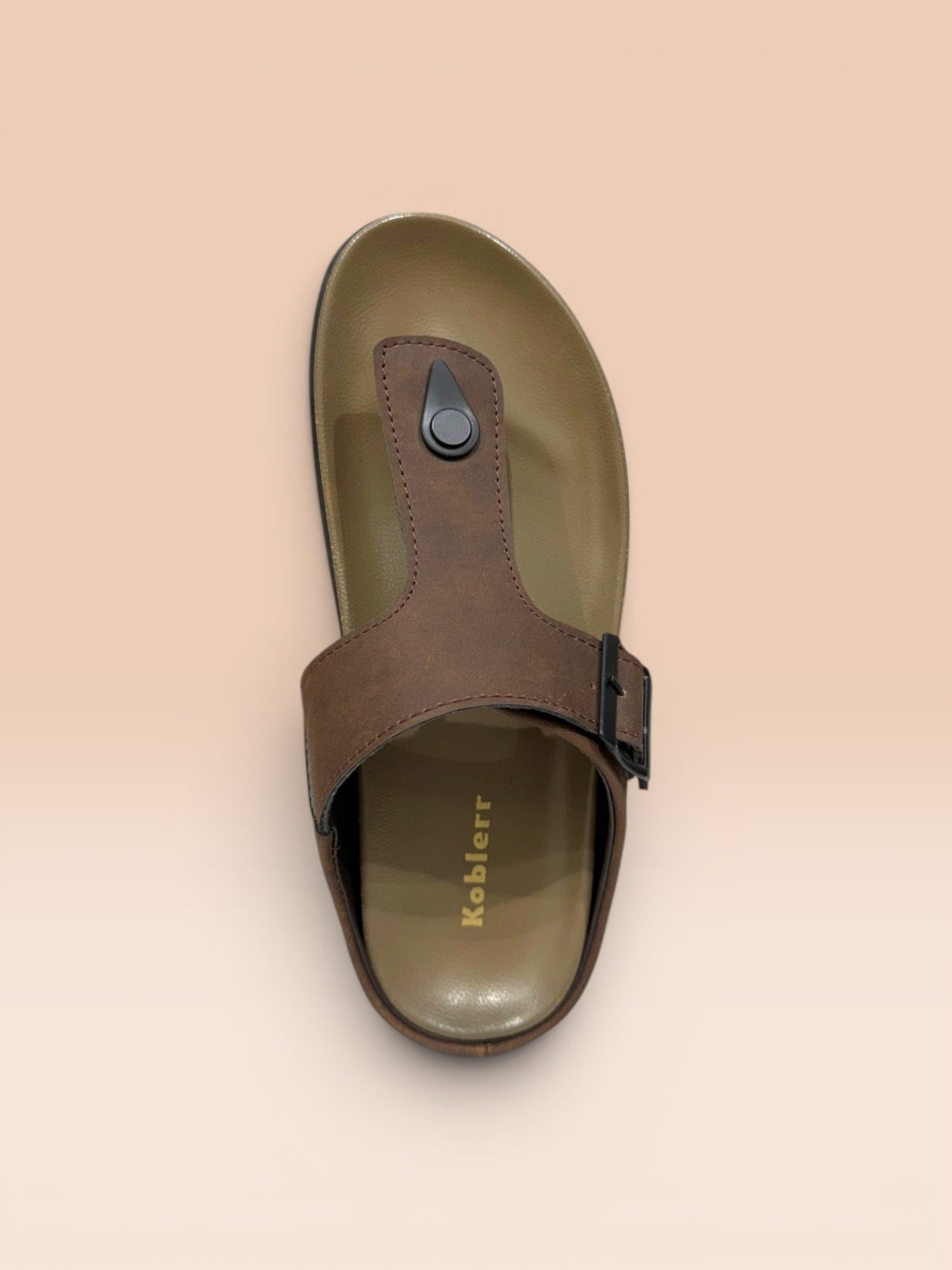 Men T-Strap Buckle Sandals