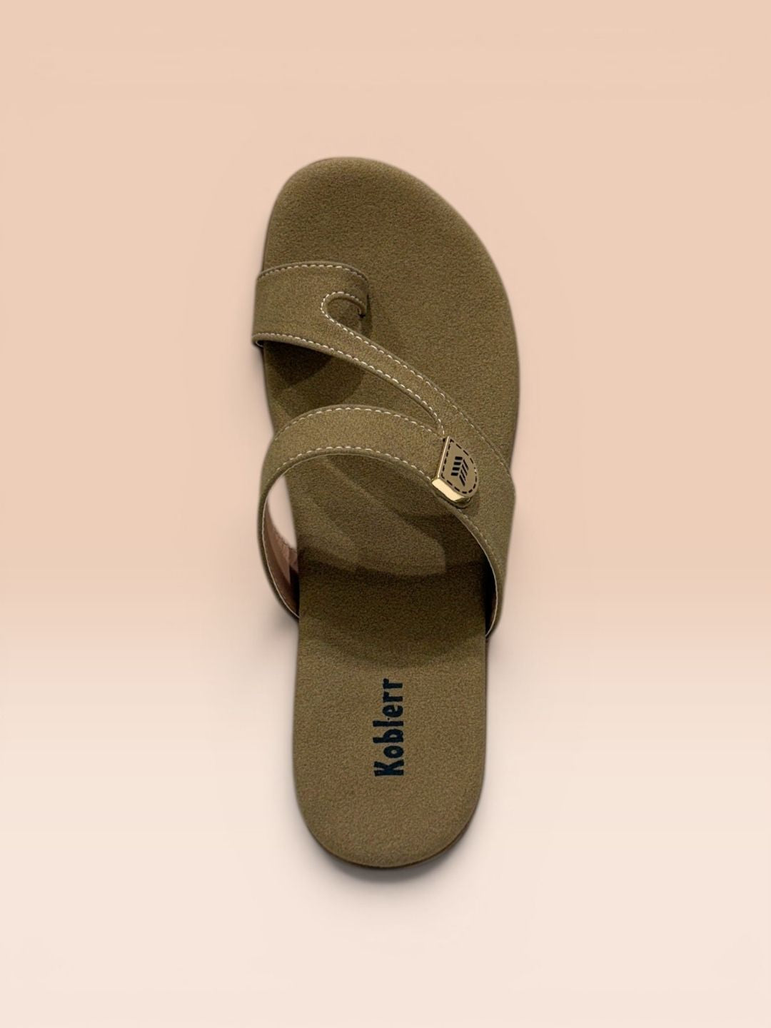 Olive Toe-Loop Sandals