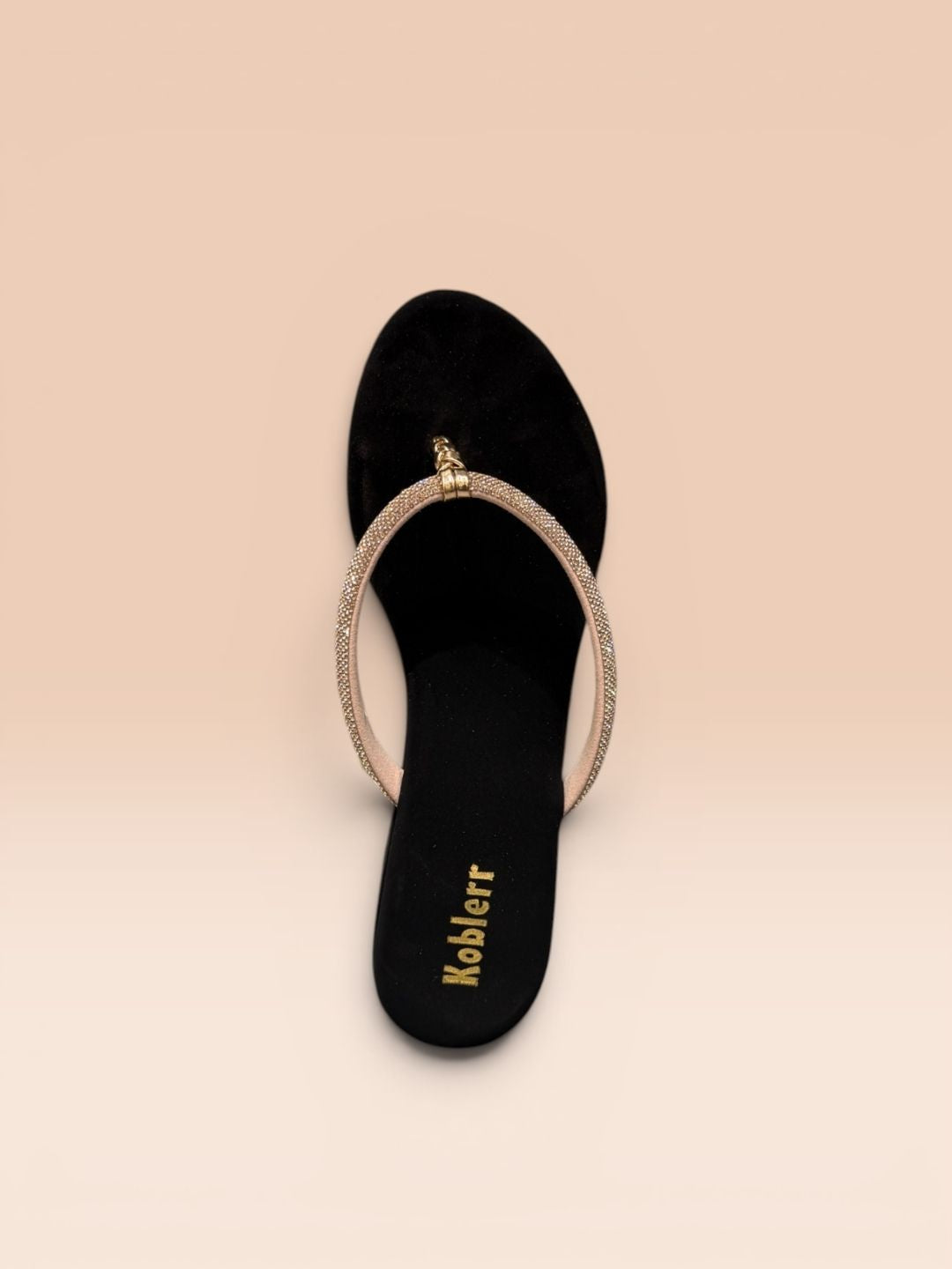 Rose Gold Shimmer Slip-On Wedge