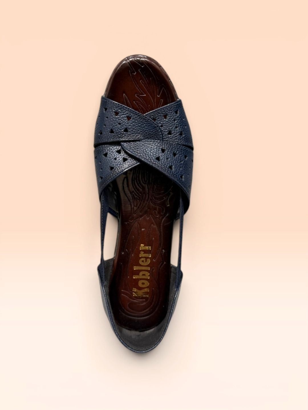 Blue women Cross strap sandals