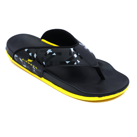 KIAAN - Women's Yellow & Black Slippers